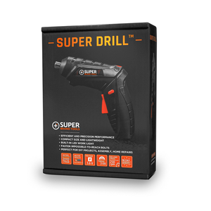 The SuperDrill™ - The Powerful & Flexible Drill For Your Home The Super Drill & Charger Only,The Full SuperDrill Package w/ Case and Drill-Bits