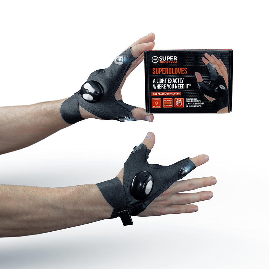 best rechargeable flashlight gloves SuperGloves™ LED Flashlight Gloves