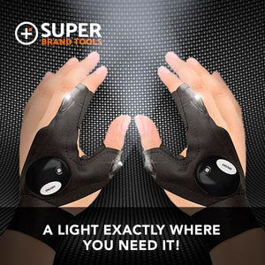 SuperGloves™ LED Flashlight Gloves - A Light Exactly Where You Need it! 1 PAIR OF SUPERGLOVES,2 PAIRS OF SUPERGLOVES,4 PAIRS (BUY 3, GET 1 FREE)